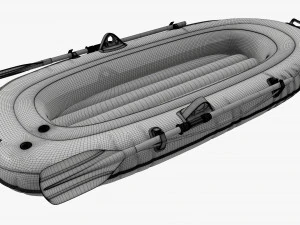 Inflatable Boat 01 gray 3D Model