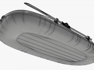 Inflatable Boat 01 gray 3D Model