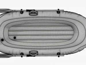 Inflatable Boat 01 gray 3D Model