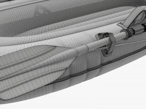Inflatable Boat 01 gray 3D Model