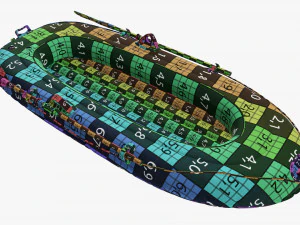 Inflatable Boat 01 gray 3D Model