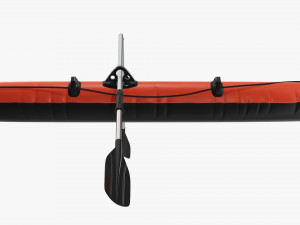 Inflatable Boat 01 orange 3D Model