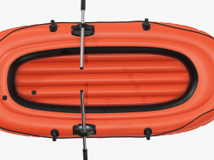 Inflatable Boat 01 orange 3D Model