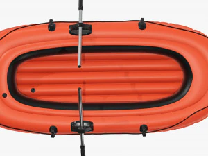 Inflatable Boat 01 orange 3D Model