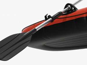 Inflatable Boat 01 orange 3D Model