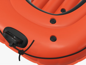 Inflatable Boat 01 orange 3D Model