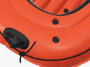 Inflatable Boat 01 orange 3D Model