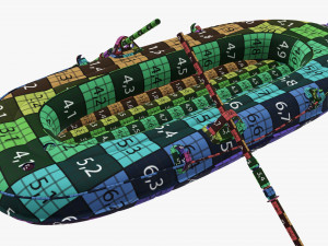 Inflatable Boat 01 orange 3D Model