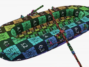Inflatable Boat 01 orange 3D Model