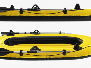 Inflatable Boat 01 yellow Modelo 3D