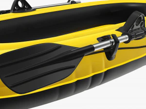 Barco infl&aacute;vel 01 amarelo Modelo 3D