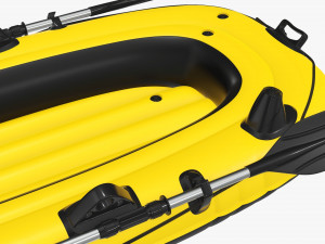 Inflatable Boat 01 yellow Modelo 3D