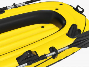 Barco infl&aacute;vel 01 amarelo Modelo 3D