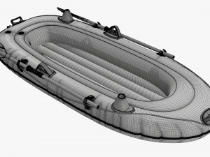 Inflatable Boat 01 yellow Modelo 3D