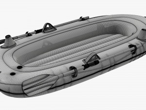 Inflatable Boat 01 yellow Modelo 3D