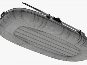 Barco infl&aacute;vel 01 amarelo Modelo 3D