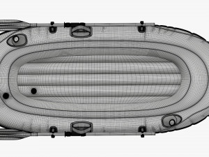 Inflatable Boat 01 yellow Modelo 3D