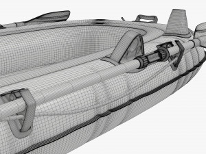 Inflatable Boat 01 yellow Modelo 3D
