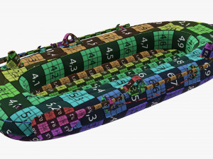 Inflatable Boat 01 yellow Modelo 3D