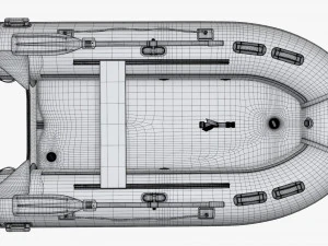 Inflatable Boat 02 3D Model