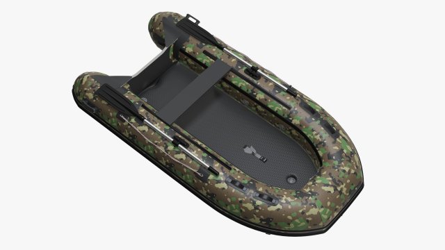 Inflatable Boat 02 camouflage Model 3D .c4d .max .obj .3ds .fbx .stl .blend 