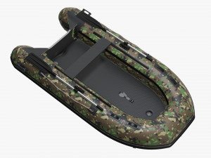 Inflatable Boat 02 camouflage 3D Model