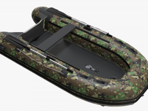 Inflatable Boat 02 camouflage Model 3D