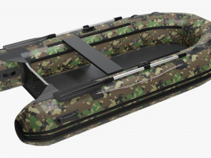 Inflatable Boat 02 camouflage Model 3D
