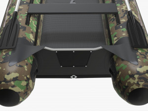 Inflatable Boat 02 camouflage Model 3D