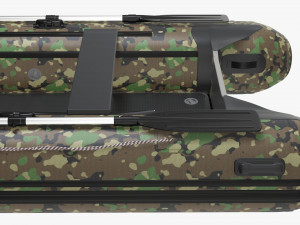Inflatable Boat 02 camouflage Model 3D