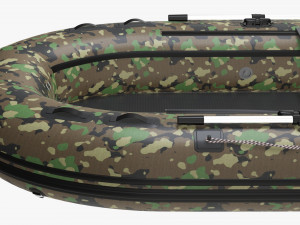 Inflatable Boat 02 camouflage Model 3D