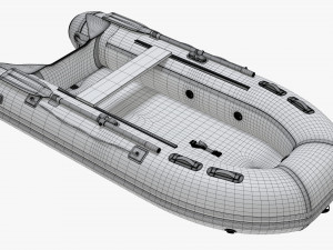Inflatable Boat 02 camouflage Model 3D