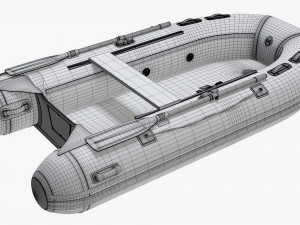 Inflatable Boat 02 camouflage Model 3D