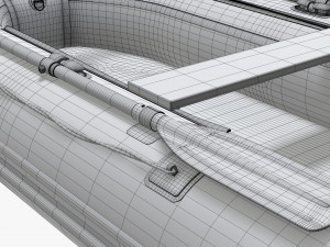 Inflatable Boat 02 camouflage Model 3D