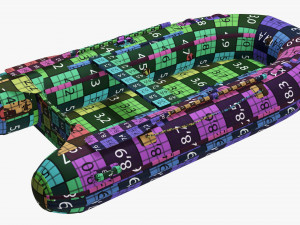 Inflatable Boat 02 camouflage Model 3D