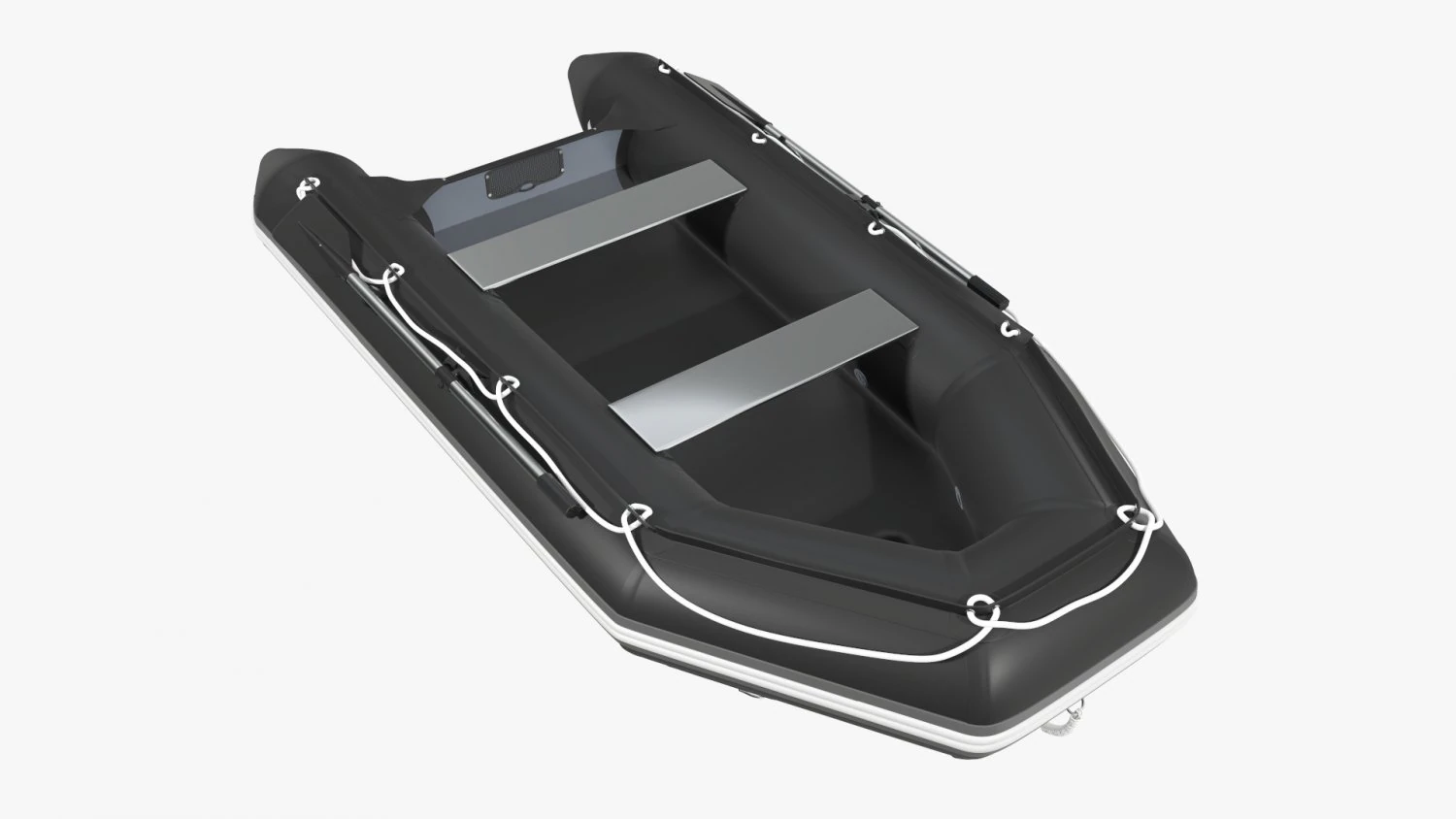 Inflatable boat 03 black 3D Model .c4d .max .obj .3ds .fbx .stl .blend 