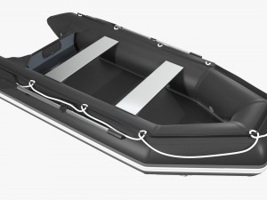 Inflatable boat 03 black 3D Model