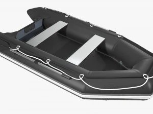 Inflatable boat 03 black 3D Model