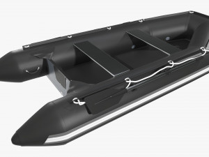 Inflatable boat 03 black 3D Model