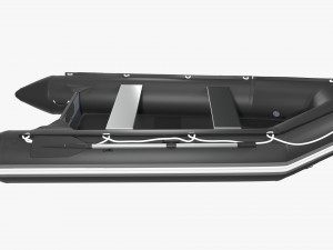 Inflatable boat 03 black 3D Model