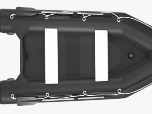 Inflatable boat 03 black 3D Model
