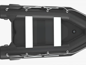 Inflatable boat 03 black 3D Model