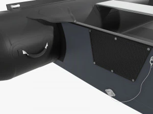 Inflatable boat 03 black 3D Model