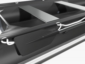 Inflatable boat 03 black 3D Model