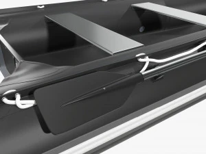 Inflatable boat 03 black 3D Model