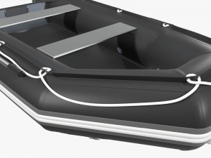 Inflatable boat 03 black 3D Model