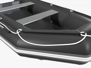 Inflatable boat 03 black 3D Model