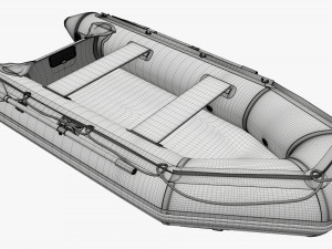 Inflatable boat 03 black 3D Model