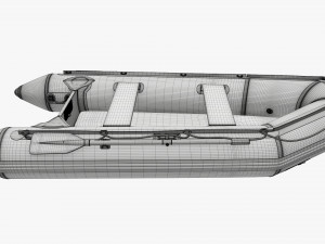Inflatable boat 03 black 3D Model