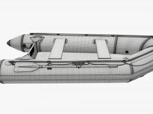 Inflatable boat 03 black 3D Model